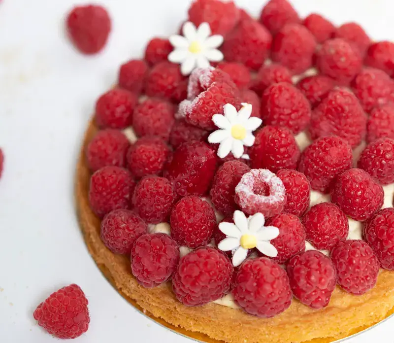 Tarte aux framboises